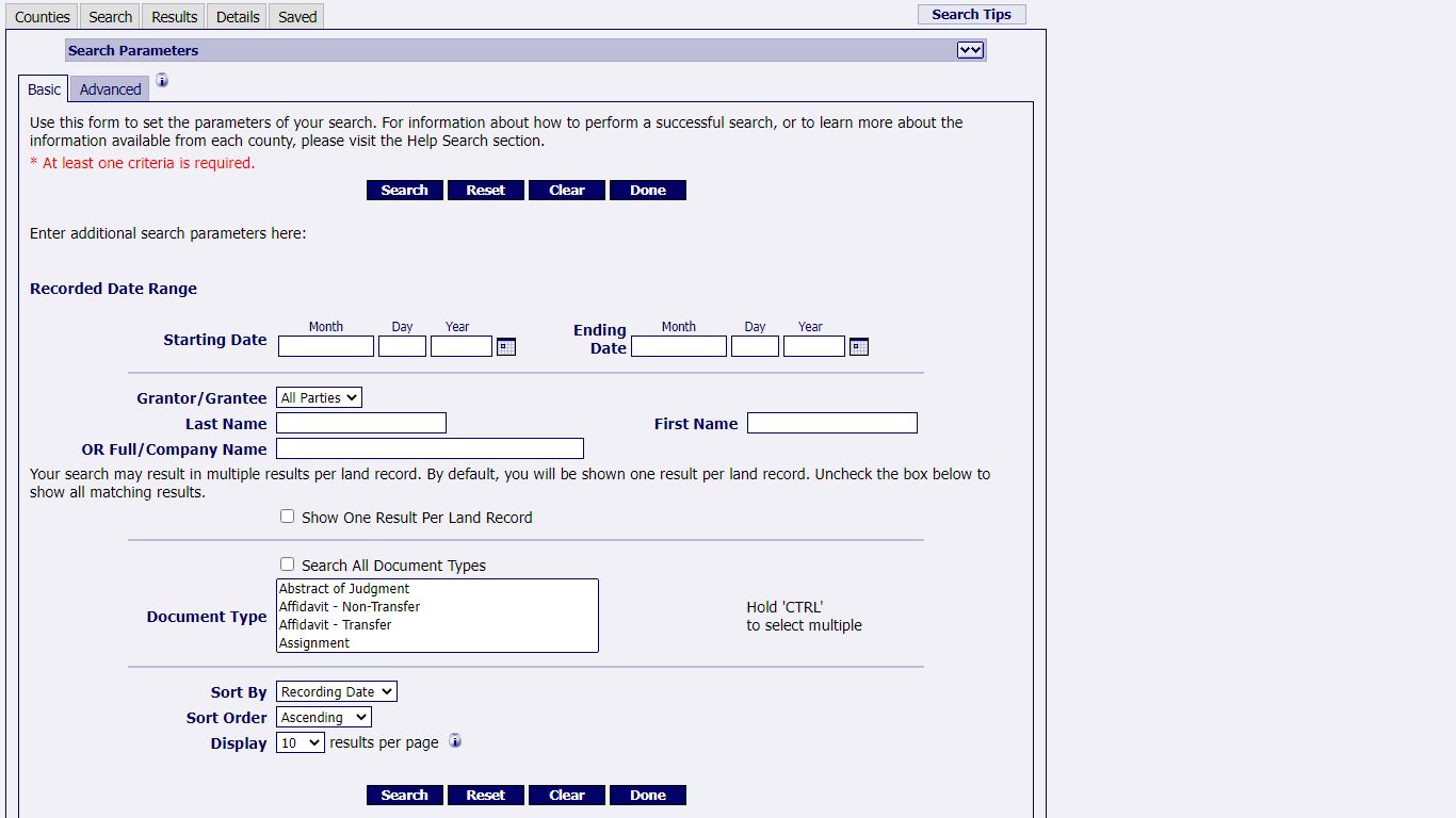 Search - Iowa Land Records